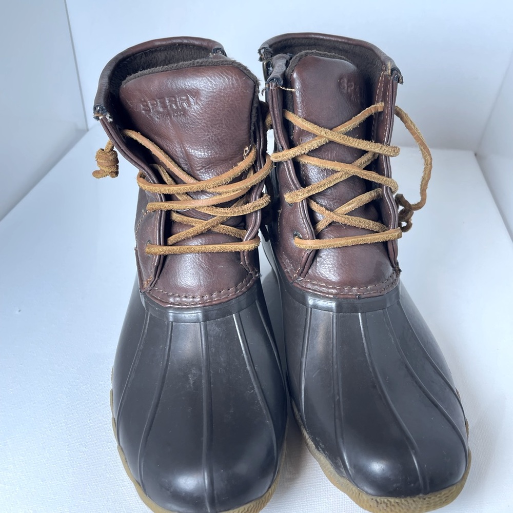 Sperry kids size 3 saltwater brown